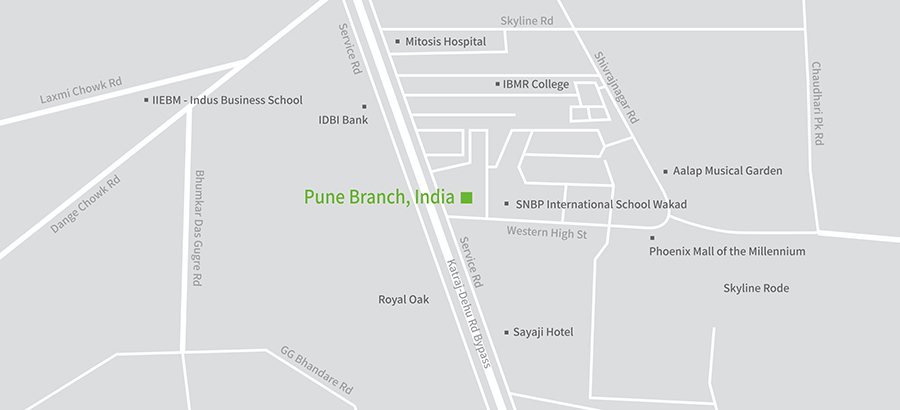 Map of Pune local corporation in India