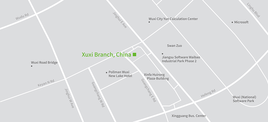 Map of Wuxi local corporation in China